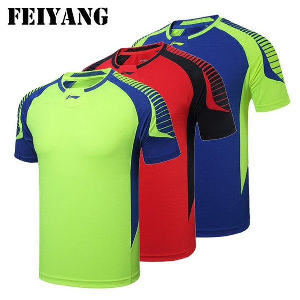 Li-Ning tshirt men Women table tennis jerseys,2017 new quick dry breathable Li Ning badminton shirts red blue green M-4XL free shipping LH49