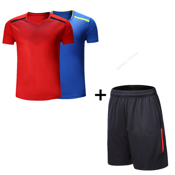 Adsmoney Tennis shirts + shorts, running fitness shirts kits, breathable dry clothes, men's and women's badminton suits