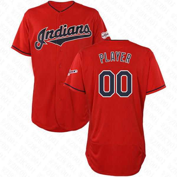 Mens Francisco Lindor Jersey Custom Indians 2019 All-Star Game Patch Kenny Lofton Jim Thome Corey Kluber Ricky Vaughn Baseball Jerseys