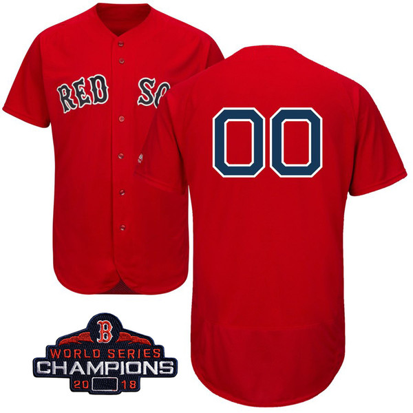 Mens Custom Mookie Betts Jersey Red Sox 2018 World Series Champions Patch Xander Bogaerts High Quality Rafael Devers Baseball Jerseys