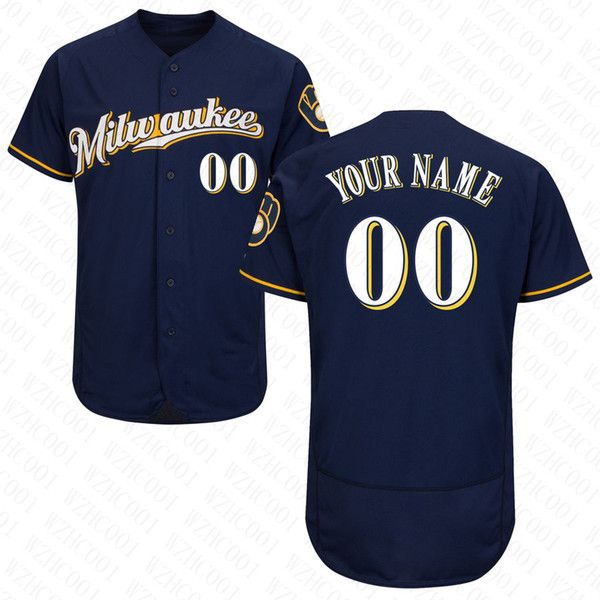 Mens Christian Yelich Jersey Custom Brewers Stitched Robin Yount Ryan Braun Travis Shaw Jesus Aguilar Lorenzo Cain Baseball Jersey