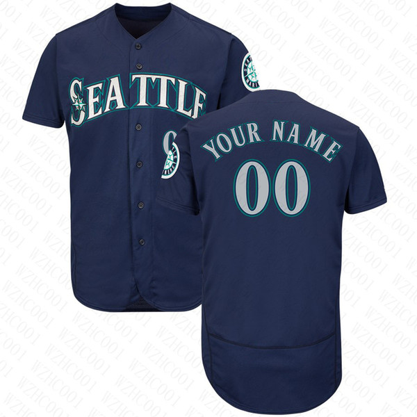 Mens Ichiro Suzuki Jersey Custom Mariners Felix Hernandez Yusei Kikuchi Mitch Haniger Edgar Martinez Ken Griffey Jr Baseball Jerseys