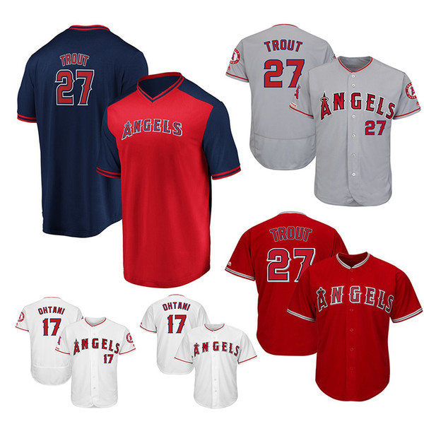 Custom Los Angeles Mens High quality knit Jersey Angels Mike Trout & Shohei Ohtani & Albert Pujols & Matt Harvey Baseball Jerseys