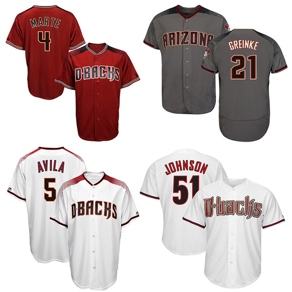 Custom Arizona Mens Jersey Diamondbacks Ketel Marte & Zack Greinke & Adam Jones & Alex Avila players Baseball Jerseys