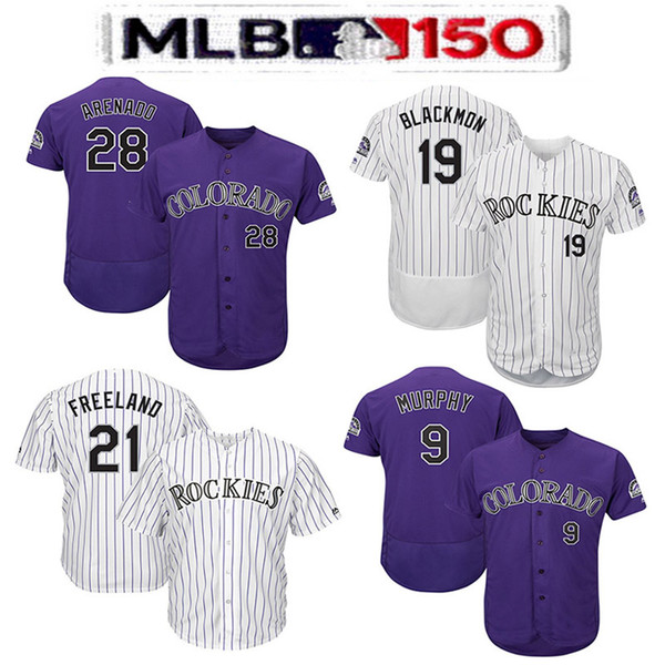 Custom Colorado Mens Jersey Rockies players Nolan Arenado & Charlie Blackmon & Kyle Freeland & Daniel Murphy Baseball Jerseys