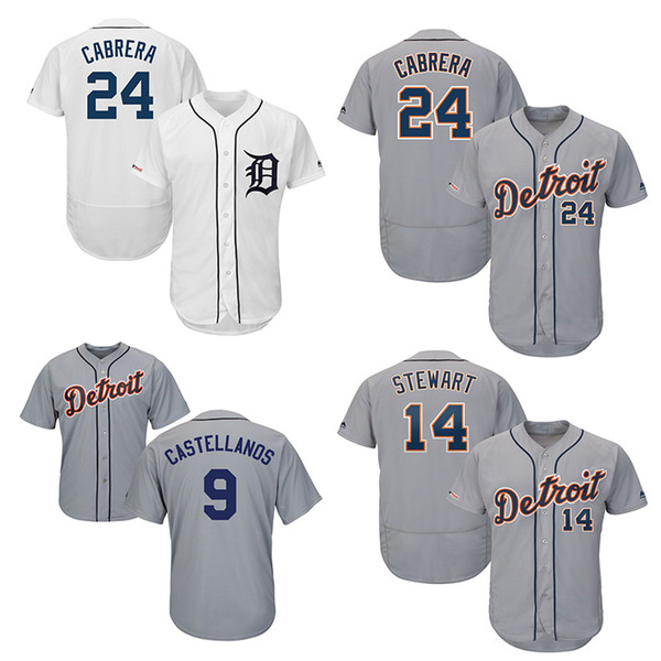 Custom Mens Jersey Detroit players Miguel Cabrera & Nicholas Castellanos & Christin Stewart & Daniel Norris Tigers Baseball Jerseys