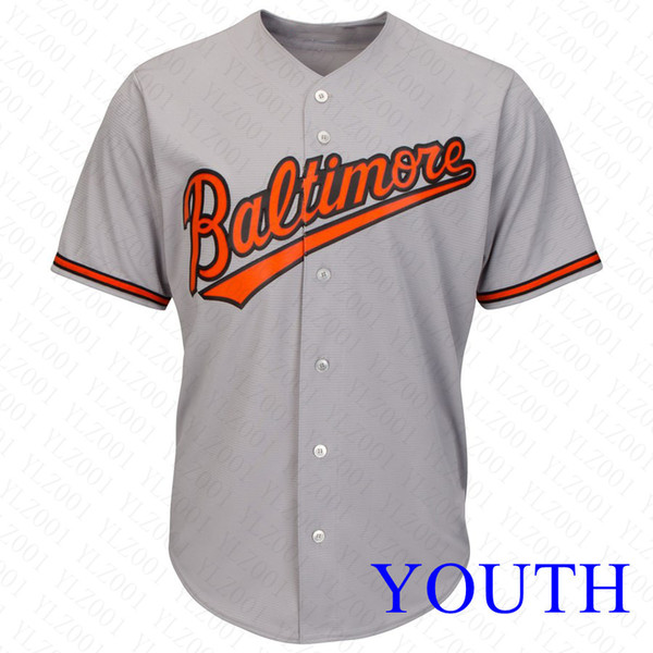 Youth Chris Davis Jersey Custom Orioles Mark Trumbo Adam Jones Alex Cobb High Quality Stitched Cal Ripken Jr Kids Baseball Jersey