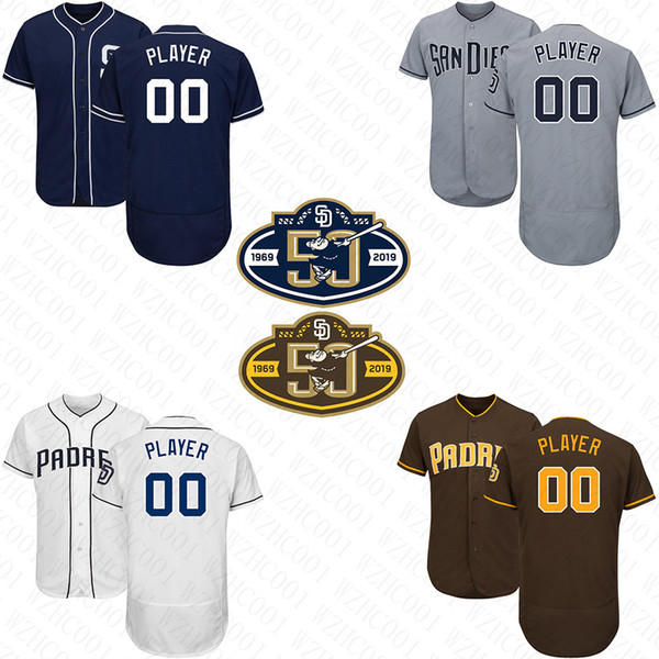 Mens Manny Machado Jersey Trevor Hoffman Custom Padres Stitched Fernando Tatis Jr. Baseball Jerseys With 50th Anniversary Patch