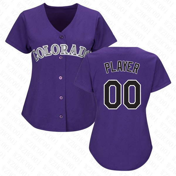 Womens Custom Rockies Charlie Blackmon Trevor Story Nolan Arenado Carlos Gonzalez Gerardo Parra Daniel Murphy Baseball Player Jersey