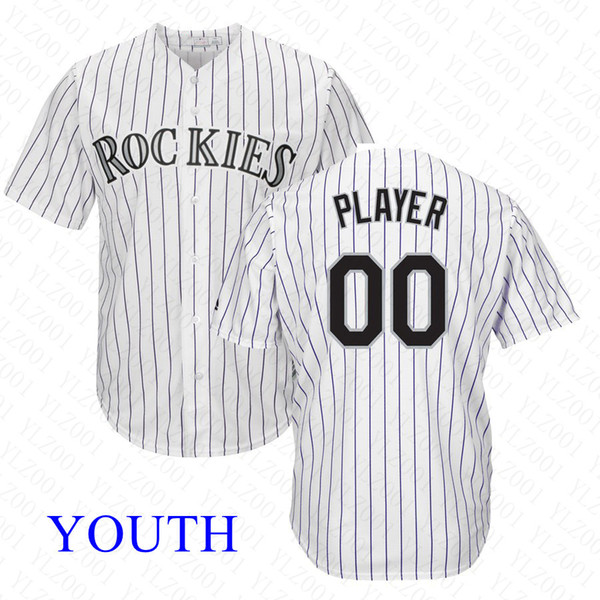 Youth Trevor Story Jersey Custom Rockies Stitched Charlie Blackmon Carlos Gonzalez Daniel Murphy Kids Nolan Arenado Baseball Jerseys