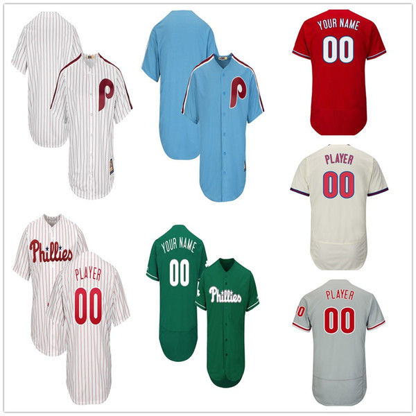 Mens Bryce Harper Jersey Custom Phillies Stitched Aaron Nola Mike Schmidt Rhys Hoskins Maikel Franco Baseball Jerseys