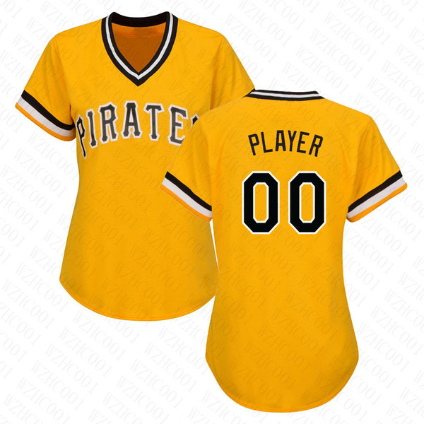 Womens Chris Archer Jersey Custom Pirates Stitched Starling Marte Roberto Clemente Adam Frazier Francisco Cervelli Ladies Baseball Jersey