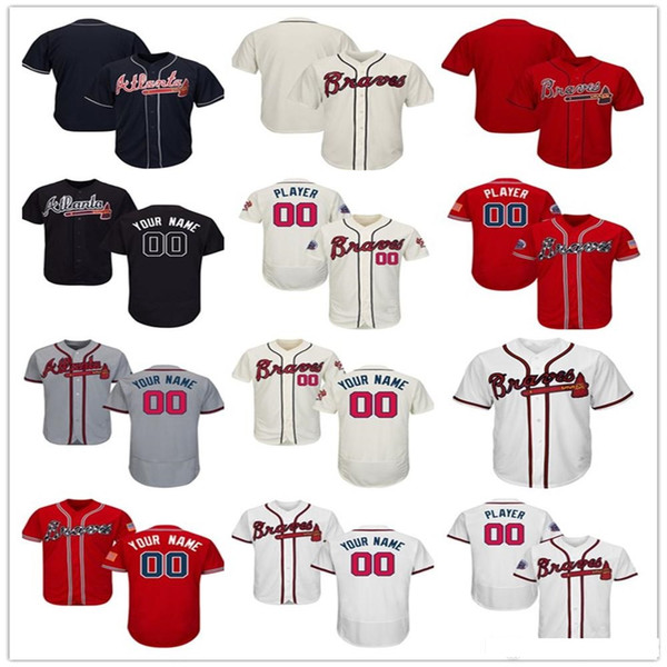 Customized 2019 Atlanta baseball jerseys specially made custom personalized braves 13 Ronald Acuna Jr. Braves Chipper Jones Dale Murphy