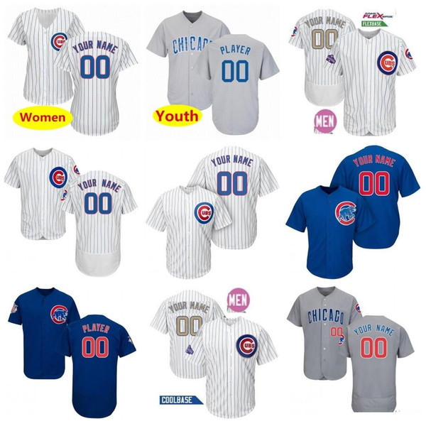 Customized Cubs baseball Jersey personalized custom chicago stitched 17 Kris Bryant Jersey 9 Javier Baez 44 anthony rizzo any name number