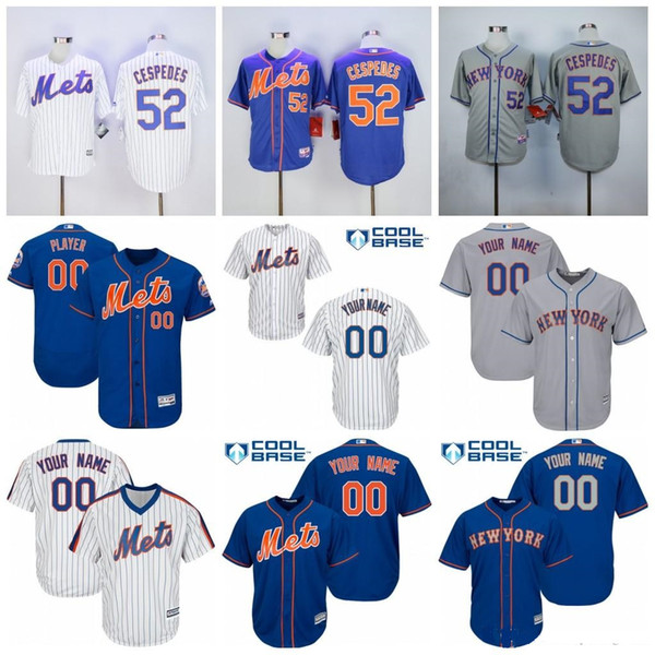 2019 Mets 34 Noah Syndergaard Baseball Jersey new york custom personalized 52 Yoenis Cespedes Strawberry 31 Piazza Gooden Hernandez Conforto