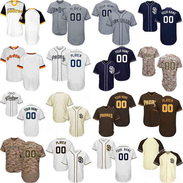 Custom San Diego Baseball Padres Jersey Customized personalized men womens youth any name number 13 Manny Machado 4 Wil Meyers 19 Tony Gwynn