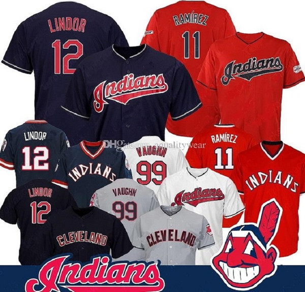 2019 Indians 12 Francisco 22 Jason Lofton Thome Vaughn Ramirez Kluber custom personalized customized cleveland baseball Jersey ANY name