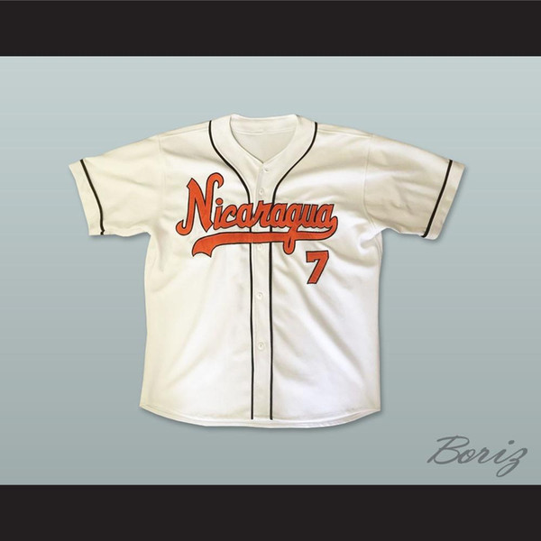 Nicaragua 7 White Baseball Jersey