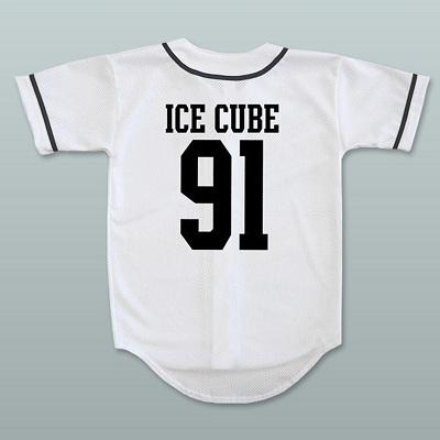 N.W.A. Ice Cube 91 White Baseball Jersey-