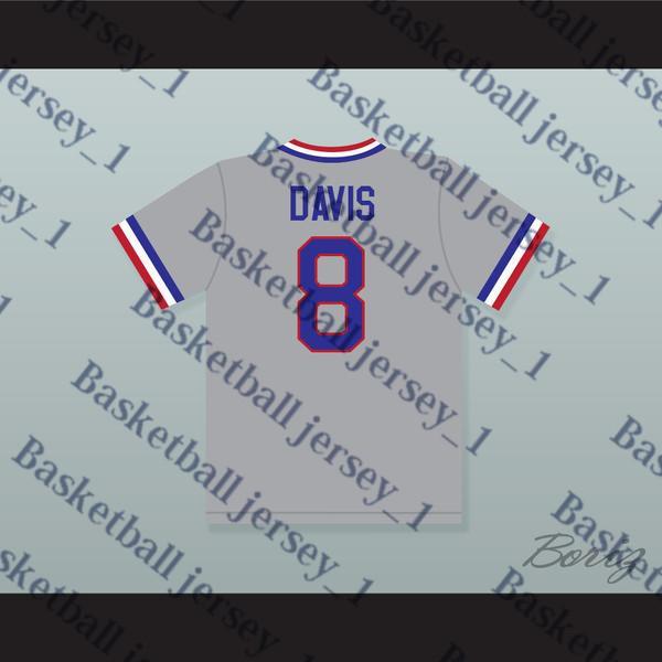 Crash Davis 8 Bull Durham Gray Baseball Jersey.men jersey