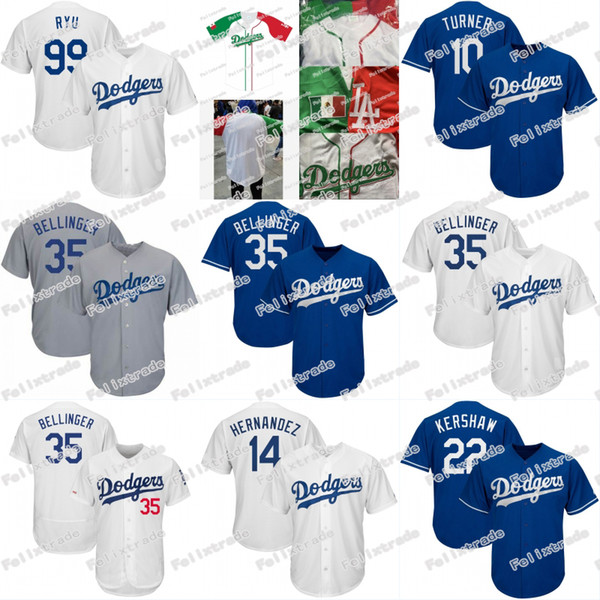 35 Cody Bellinger Los Angeles Hyun-Jin Ryu Enrique Hernandez Dodgers Mexican Joc Pederson Max Muncy Corey Seager Justin Turner Jersey