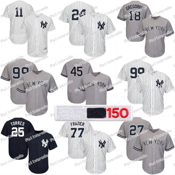 150th Luke Voit Aaron Judge New York Jersey Yankees Gleyber Torres Giancarlo Stanton James Paxton Didi Gregorius Brett Gardner Gary Sanchez