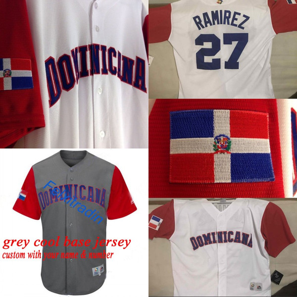 Dominican Republic Double Stiched Cano Adrian Beltre Manny Machado Jose Bautista Nelson Cruz 2017 World Baseball Classic WBC Jersey