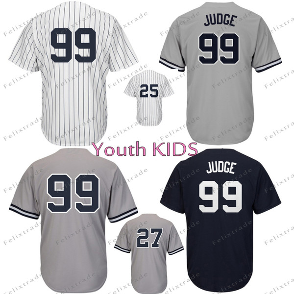 Youth KIDS 99 Aaron Judge New York Custom Jersey Giancarlo Stanton AndrewMcCutchen Gary Sanchez Luke Voit Didi Gregorius Gleyber Torres