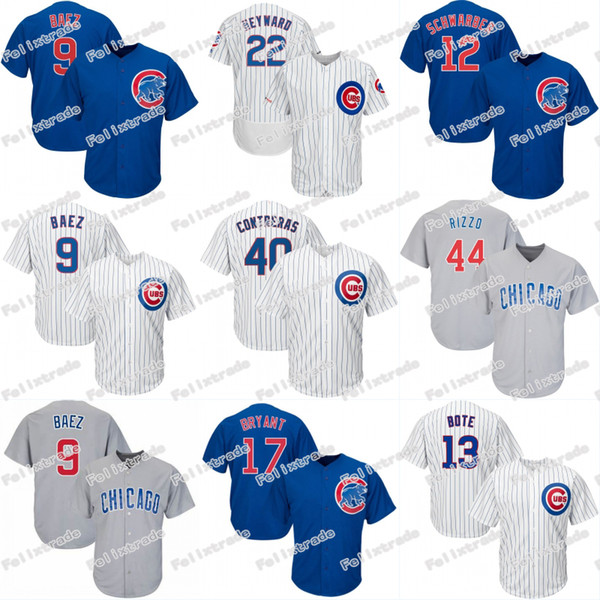 Cubs Jersey 9 Javier Baez Chicago Kris Bryant Kyle Schwarber Willson Contreras Anthony Rizzo Ben Zobris Jason Heyward Yu Darvish Jon Lester