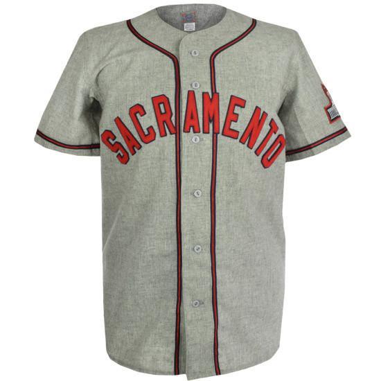 Sacramento Solons 1947 Road Jersey Double Stiched Name & Number & Logos Baseball Jersey For Men Women Youth Customizable