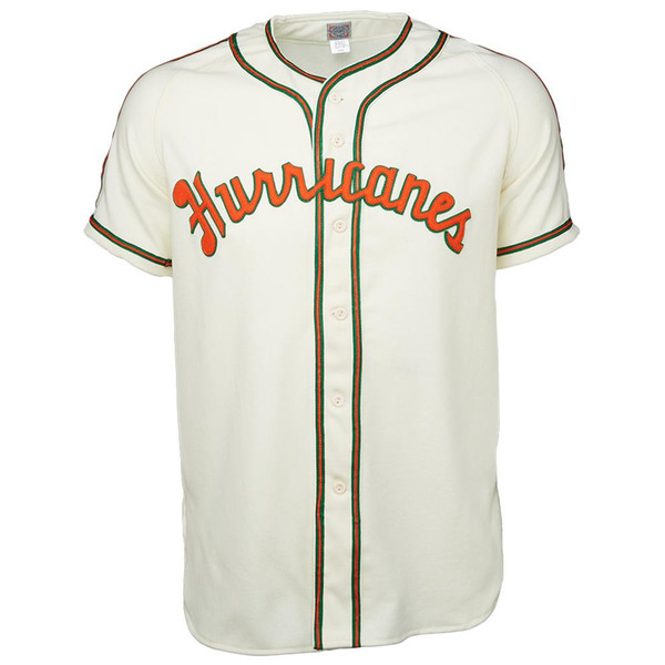 UM Miami Hurricanes University of Miami 1947 Home Jersey Double Stiched Baseball Jersey For Men Women Youth Customizable