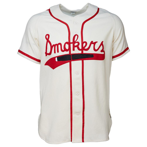 Tampa Smokers 1951 Home Jersey Double Stiched Name & Number & Logos Baseball Jersey For Men Women Youth Customizable