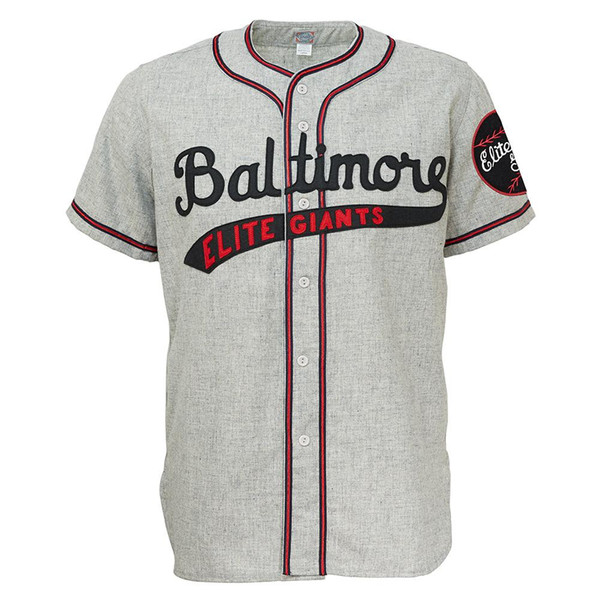 Baltimore Elite Giants 1949 Road Jersey Doulble Stiched Logos & Name & Number Customizable For Men Women Youth