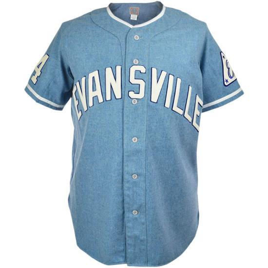 Evansville Triplets 1971 Road Jersey Double Stiched Name & Number & Logos Baseball Jersey For Men Women Youth Customizable