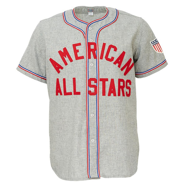 American All-Stars 1945 Road Jersey Doulble Stiched Logos & Name & Number Customizable For Men Women Youth