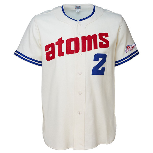 Sankei Atoms 1966 Home Jersey Double Stiched Name & Number & Logos Baseball Jersey For Men Women Youth Customizable