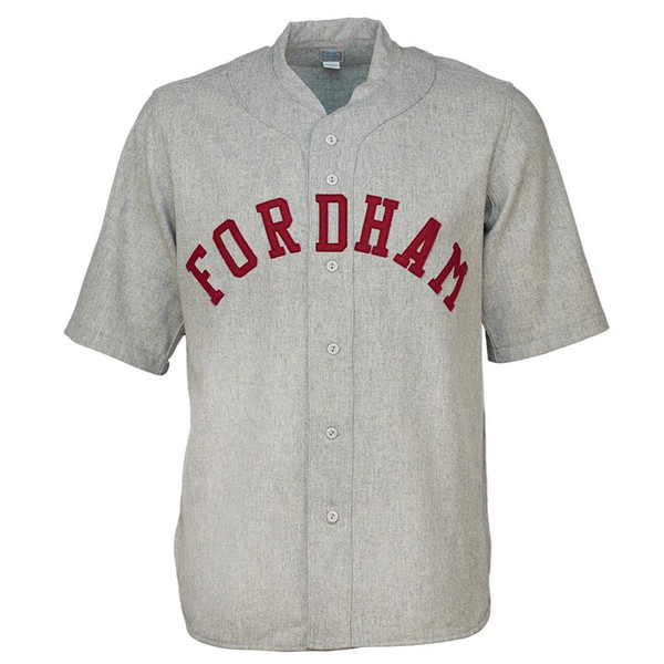 Fordham Rams Fordham University 1939 Road Jersey Double Stiched Name & Number & Logos Baseball Jersey For Men Women Youth