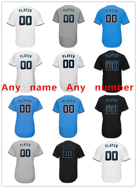 2019 New Miami Men's women youth Baseball Jersey 16 Jose Fernandez 19 Robin Yount 8 Ryan Braun 7 Ivan Rodriguez 11 JT Realmuto Jersey