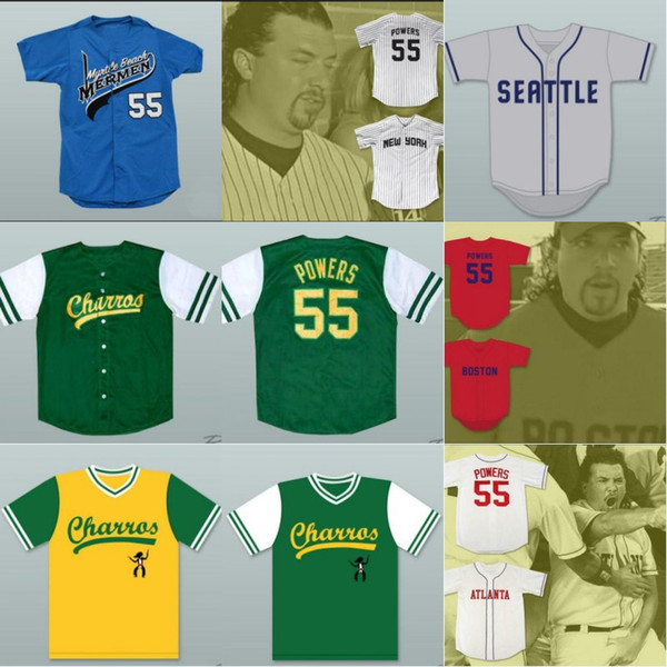 Kenny Powers Danny McBride Myrtle Beach Mermen Boston Seattle New York Atlanta Eastbound & Down Baseball Jerseys Double Stiched Customizable