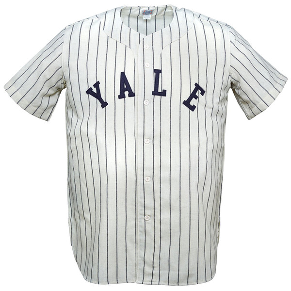 Yale Bulldogs Yale University 1948 Home Jersey Double Stiched Name & Number & Logos Baseball Jersey For Men Women Youth Customizable