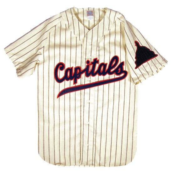 Raleigh Capitals 1958 Home Jersey Double Stiched Name & Number & Logos Baseball Jersey For Men Women Youth