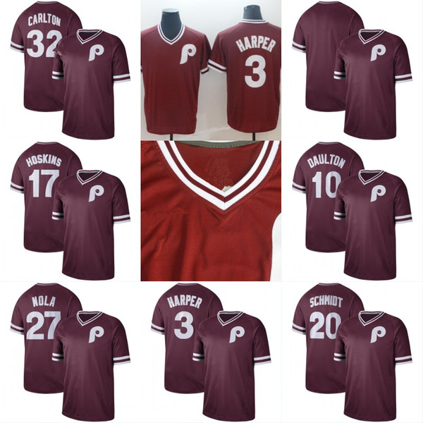 Philadelphia Legend V-Neck Jersey Phillies Bryce Harper Rhys Hoskins McCutchen Aaron Nola JT Realmuto Maikel Franco Carlos Santana Arrieta