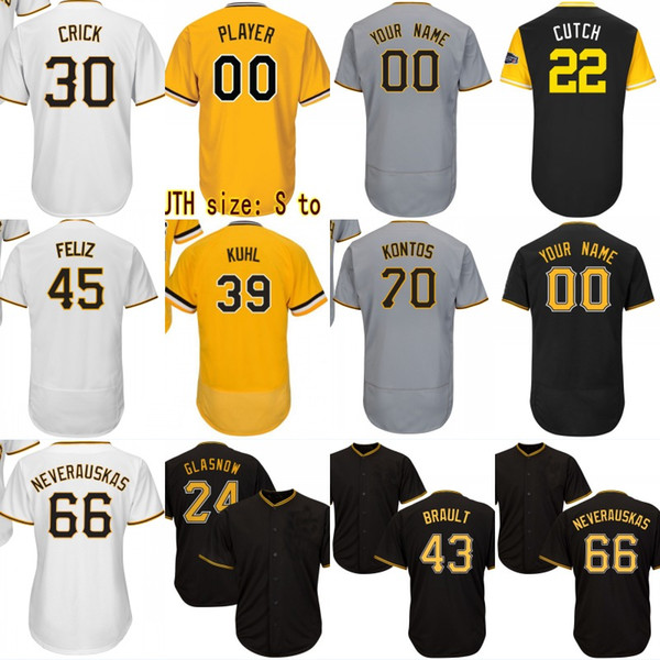 Steven Brault Kyle Crick Michael Feliz Tyler Glasnow George Kontos Chad Kuhl Joe Musgrove Dovydas Neverauskas All Stiched Baseball Jerseys