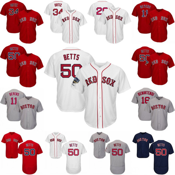 Men Women Youth Boston Jersey 50 Mookie Betts 28 J D Martinez J.D. 16 Benintendi 19 Jackie Bradley Jr. 18 Mitch Moreland Baseball Jersey