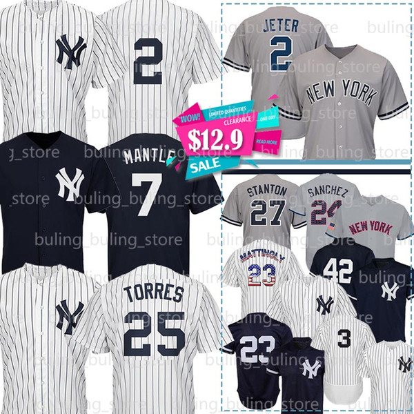 2 Derek Jeter Baseball Jerseys 99 Aaron Judge 23 Don Mattingly 3 Babe Ruth 7 Mickey Mantle Gleyber Torres Giancarlo Stanton Sanchez Rivera