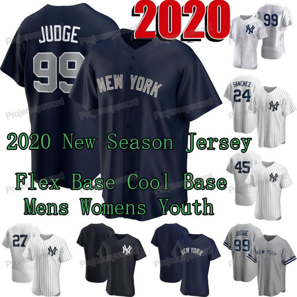 2020 Season Gerrit Cole Jersey Aaron Judge Gary Sanchez Gleyber Torres DJ LeMahieu Giancarlo Stanton Luke Voit Aroldis Chapman Happ Jerseys