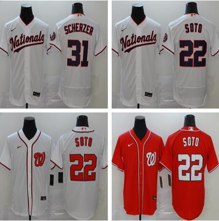 2020 Washington Baseball Nationals 7 Trea Turner Jersey 22 Juan Soto 2 Adam Eaton 31 Max Scherzer 37 Stephen Strasburg 14 Starlin Castro