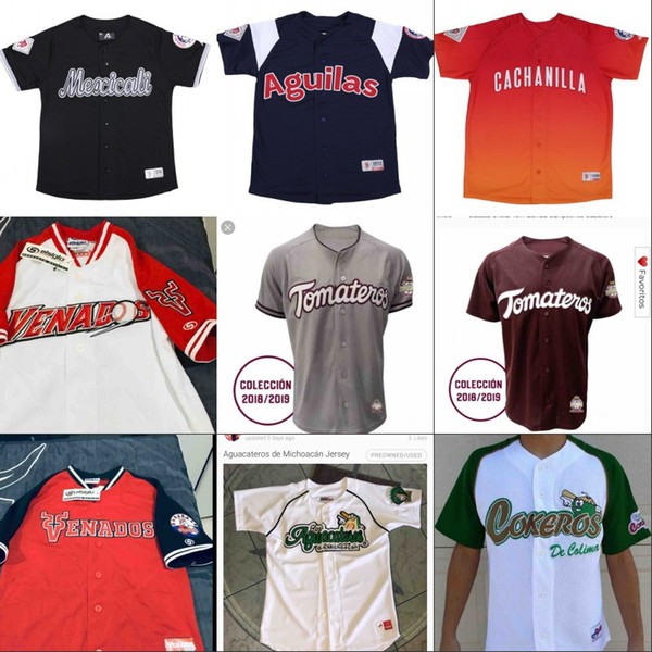 Mexicali Jersey Cachanilla Charros de Jalisco Aguacateros de Michoacan Tomateros de Culiacan 100% Stitched Baseball Jerseys