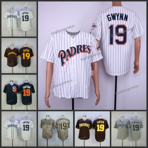 High quality Mens 19 Tony Gwynn Butto baseball Jerseys Home Away Road Embroidered Gwynn 19 cheap Stitched baseball jersey