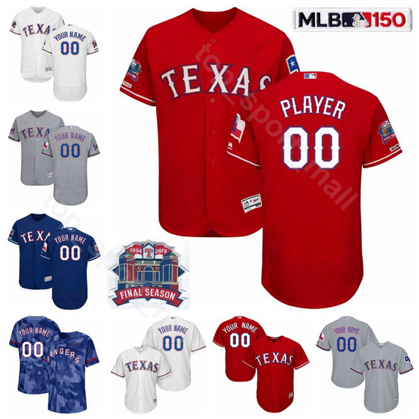 Baseball 34 Nolan Ryan Jersey 7 Ivan Rodriguez 19 Juan Gonzalez 29 Adrian Beltre 31 Ferguson Jenkins 32 Josh Hamilton Blue Custom Name